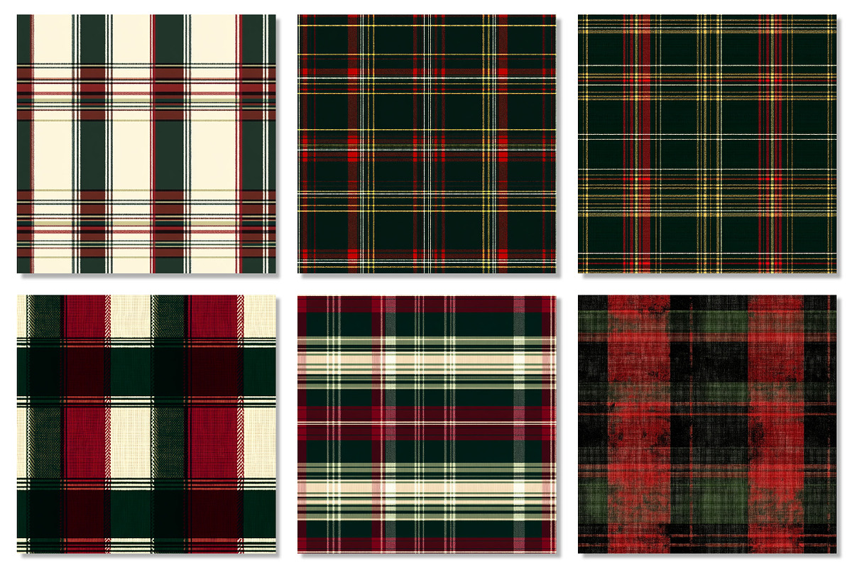 Christmas Plaid Digital Paper, a Pattern Graphic by Dream Creation (Photo 6 of 7)