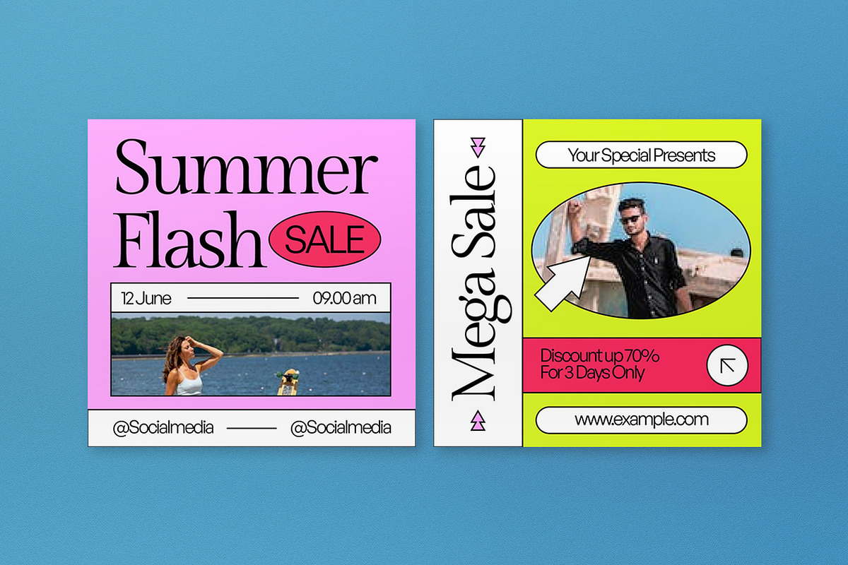 Colourful Summer Sale Banner, an UI Kit Template by graphicook (Photo 2 of 6)