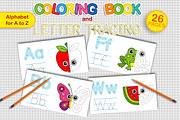 ABC coloring book and letter tracing, an Animal Illustration by Nataliia Toporovska (Thumbnail 1 of 5)