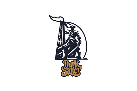 lustrate a emblem-style pirate ship