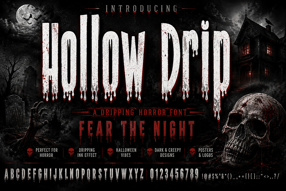 Hollow Drip, a Serif Font by Wow Magic (Photo 4 of 9)