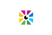 Colorful Visual Eye Logo Template, a Branding & Logo Template by MenkType Studio (Thumbnail 1 of 3)