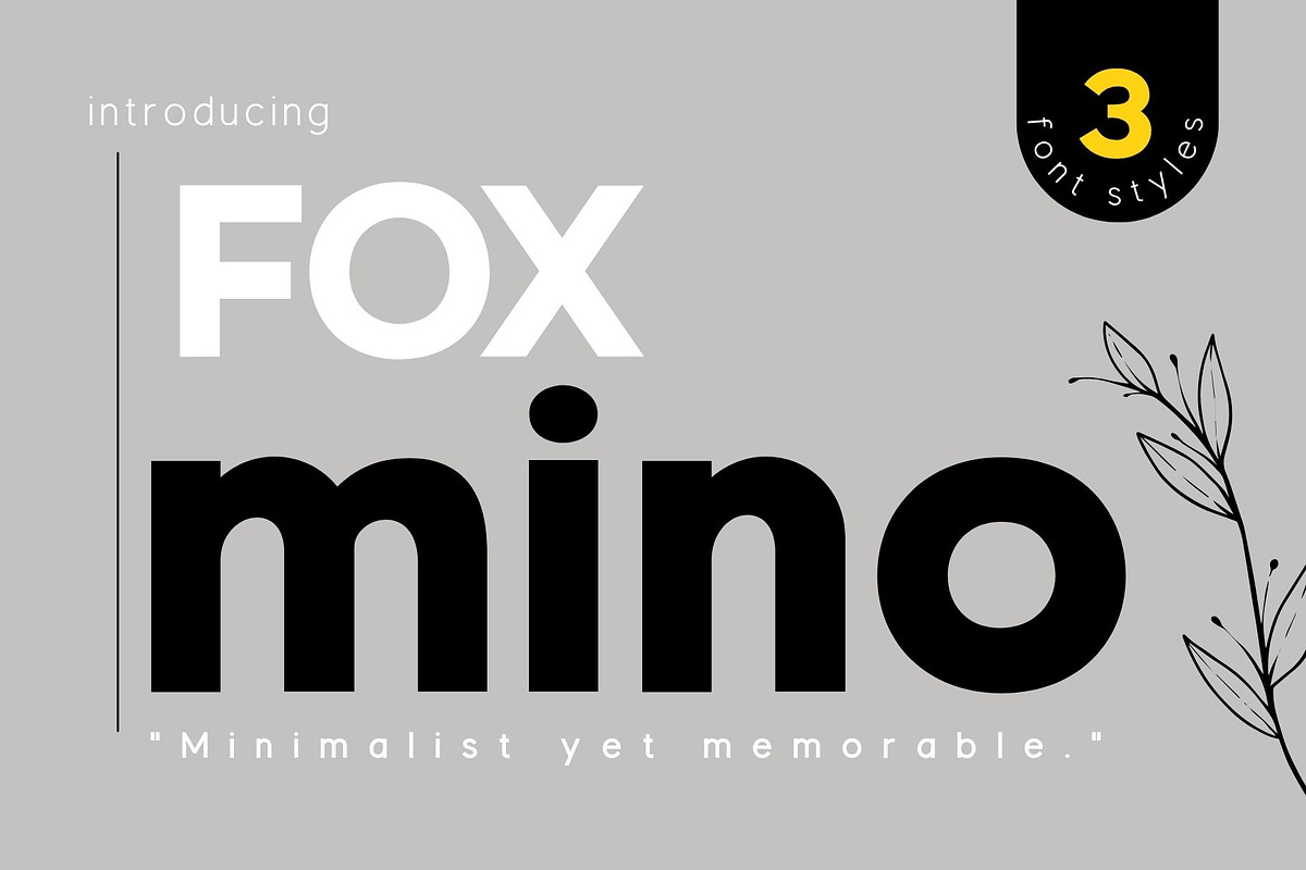 Fox Mino 3 Font Styles, a Sans Serif Font by Fox7 By Rattana (Photo 1 of 12)