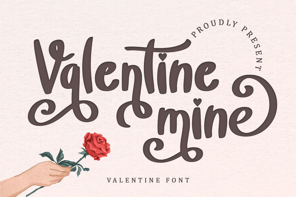Valentine Mine-Modern Calligraphy, a Script Font by alifryanzulfikar (Photo 1 of 7)