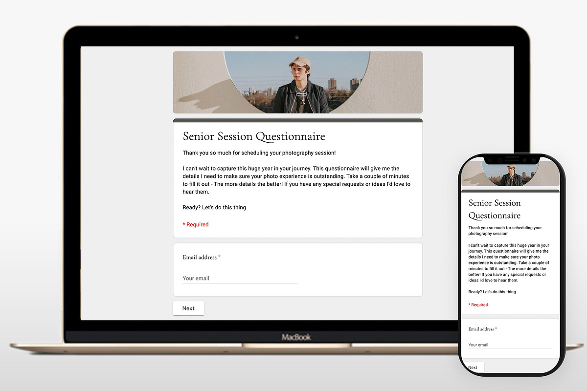 Senior Portrait Questionnaire Template
