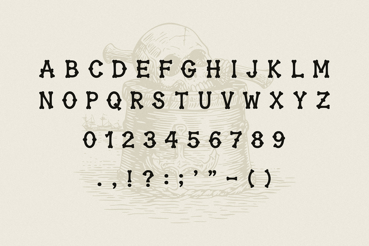 Old Bones - Hand-Drawn Display Font, a Serif Font by pixelbuddha.net (Photo 2 of 4)