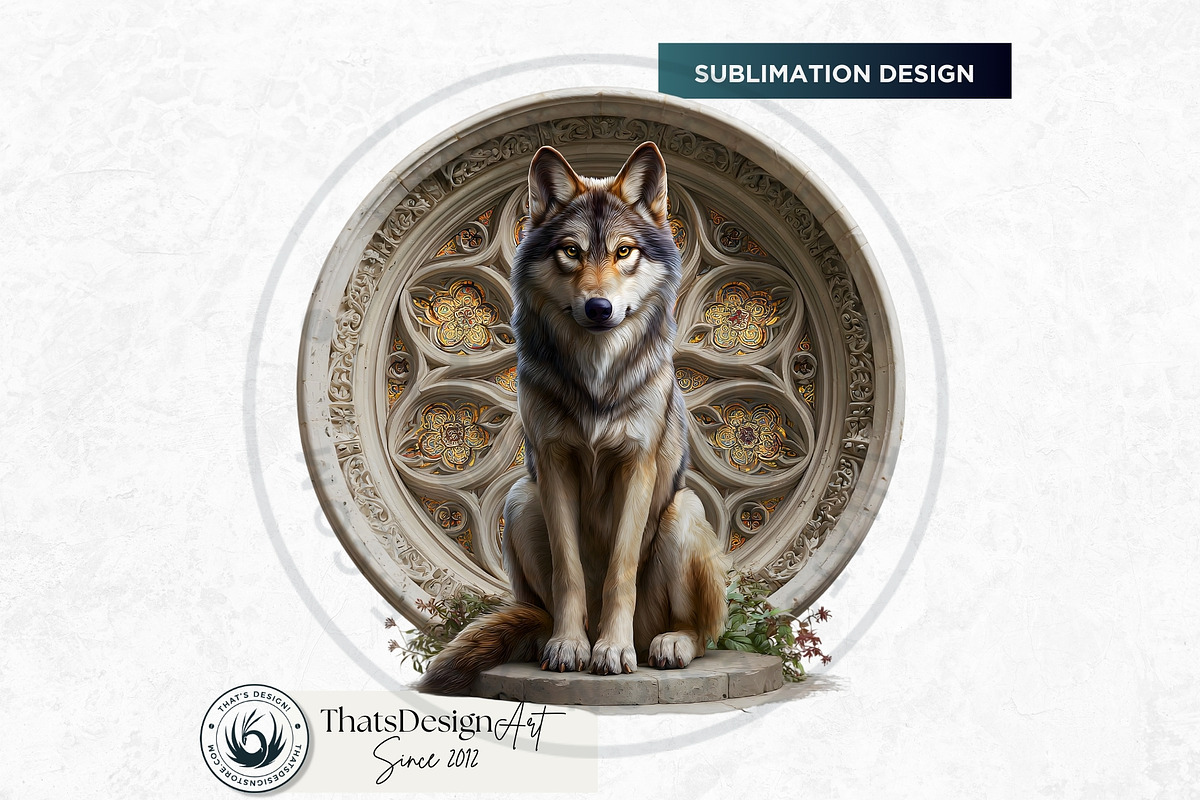 Watercolor Mystic Wolves Clipart Set, an Animal Illustration by ThatsDesignArt (Photo 13 of 15)