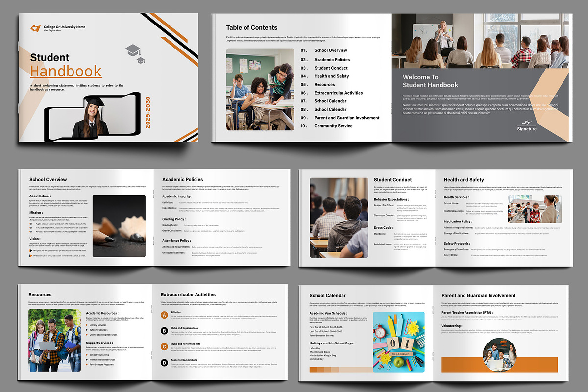 Student Handbook Design Layout, a Brochure Template by MightyDesign (Photo 2 of 6)