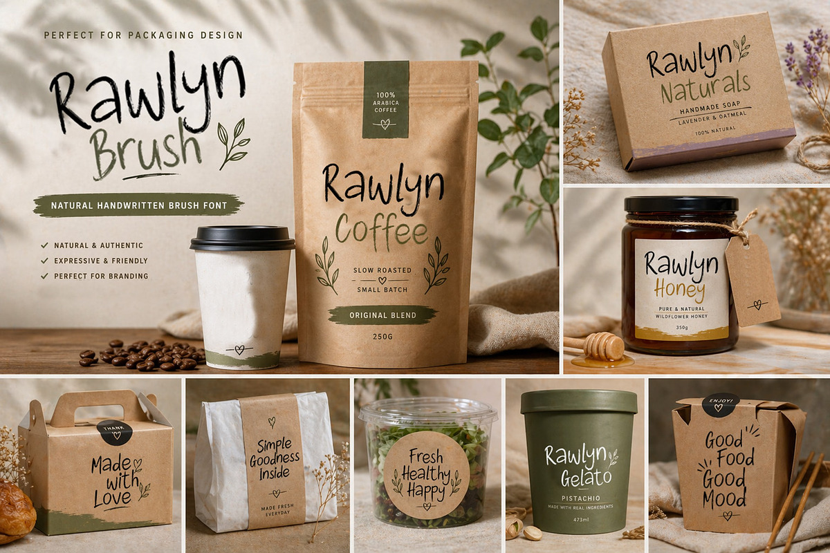 Rawlyn Brush Natural Handwritten, a Handwritten Font by Art StoreID (Photo 8 of 9)