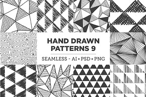 100 Hand Drawn Patterns Bundle