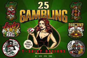 Gambling t-shirt designs, a Branding & Logo Template by DGIM studio