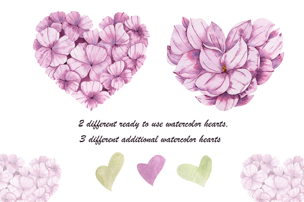 Valentine's Day Watercolor Cats, an Animal Illustration by TanataDesign (Photo 6 of 10)