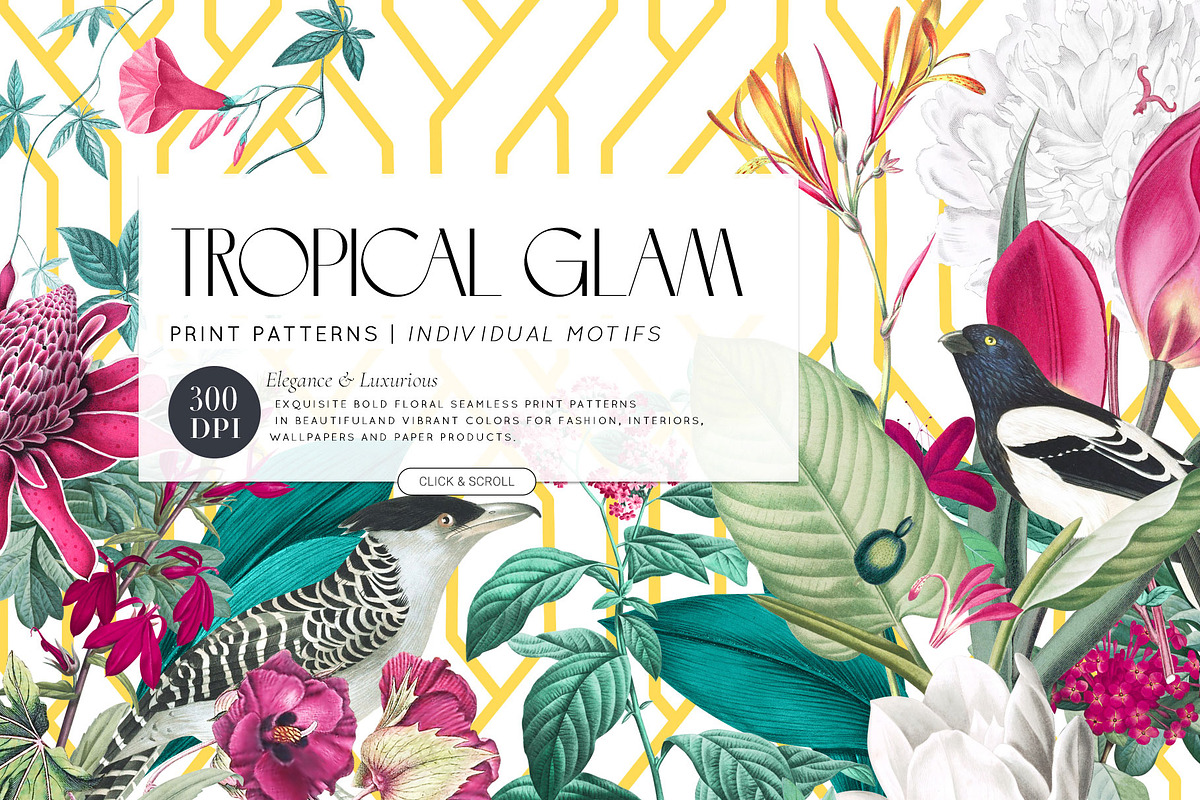 Tropical Glam, Luxury Tropical Print, a Pattern Graphic by TSTUDIO (Photo 1 of 12)