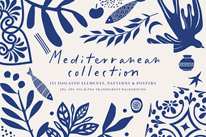 Mediterranean Illustration Clipart, a Graphic by Paper Flowers Studio