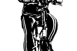 Adult woman riding at bicycle, a Person Photo by DanFLCreativo