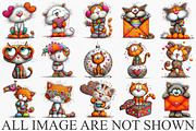 Whimsical Valentine Cat Clipart, an Illustration by Canvas Craft (Thumbnail 3 of 6)