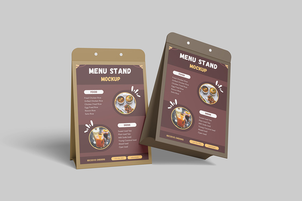 Menu Stand Mockup, a Mockup by DxSLEX (Photo 3 of 5)