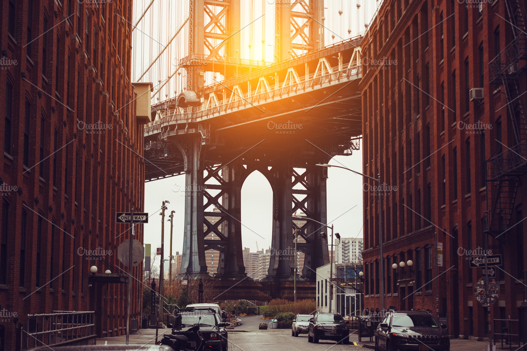 Sunset in New York City, an Architecture Photo by New York Art Store