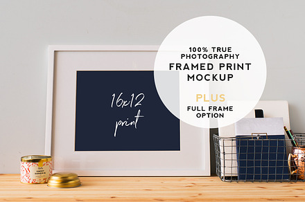 Large White Frame Mockup HZ
