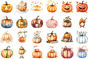 Autumn Whimsical Pumpkins Clipart, an Illustration by Sublimation Artist (Thumbnail 2 of 6)