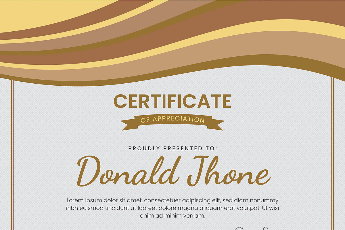 Elegant Horizontal Certificate, a Stationery Template by MRI STUDIO (Photo 7 of 11)