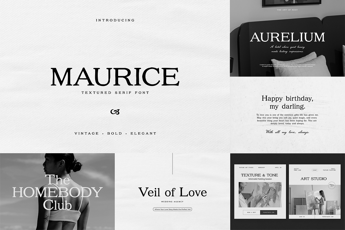 Old Money Luxury Font Collection, a Serif Font by gafaroff studio (Photo 7 of 19)