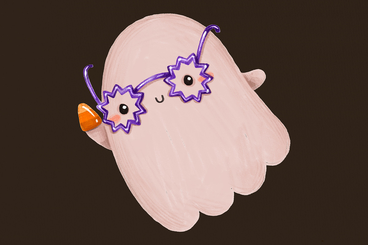 Cute Halloween Ghost Clipart Set, a Seasonal Illustration by the_myro (Photo 5 of 9)