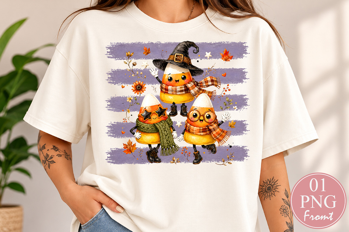 Halloween Candy Corn Sublimation PNG, a Seasonal Illustration by Rose Art (Photo 1 of 4)
