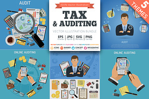 Tax, Auditing and Test Themes, a Finance Illustration by TAlex
