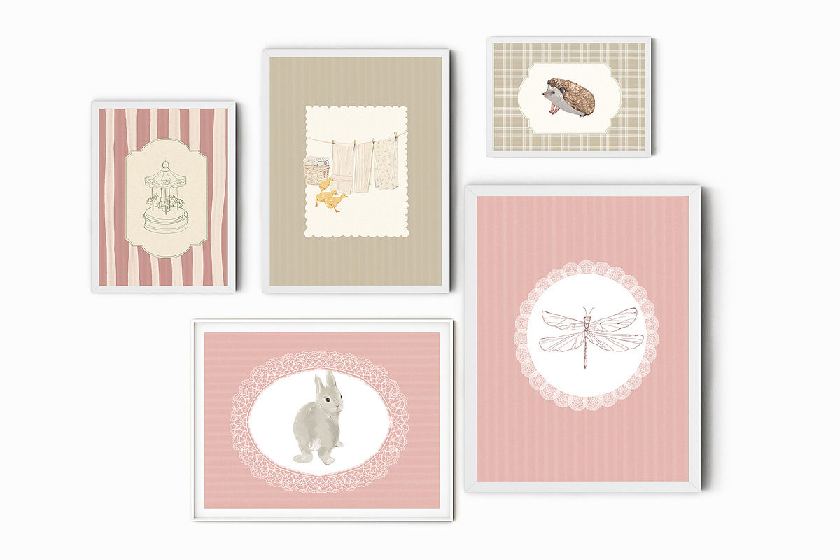 Animals Nursery Wall Art Prints, a Background Graphic by whiteheartdesign (Photo 12 of 17)