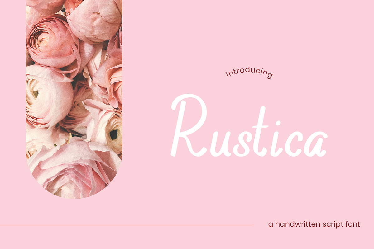 PGR Rustica - Script Font, a Script Font by Pikgura (Photo 1 of 6)