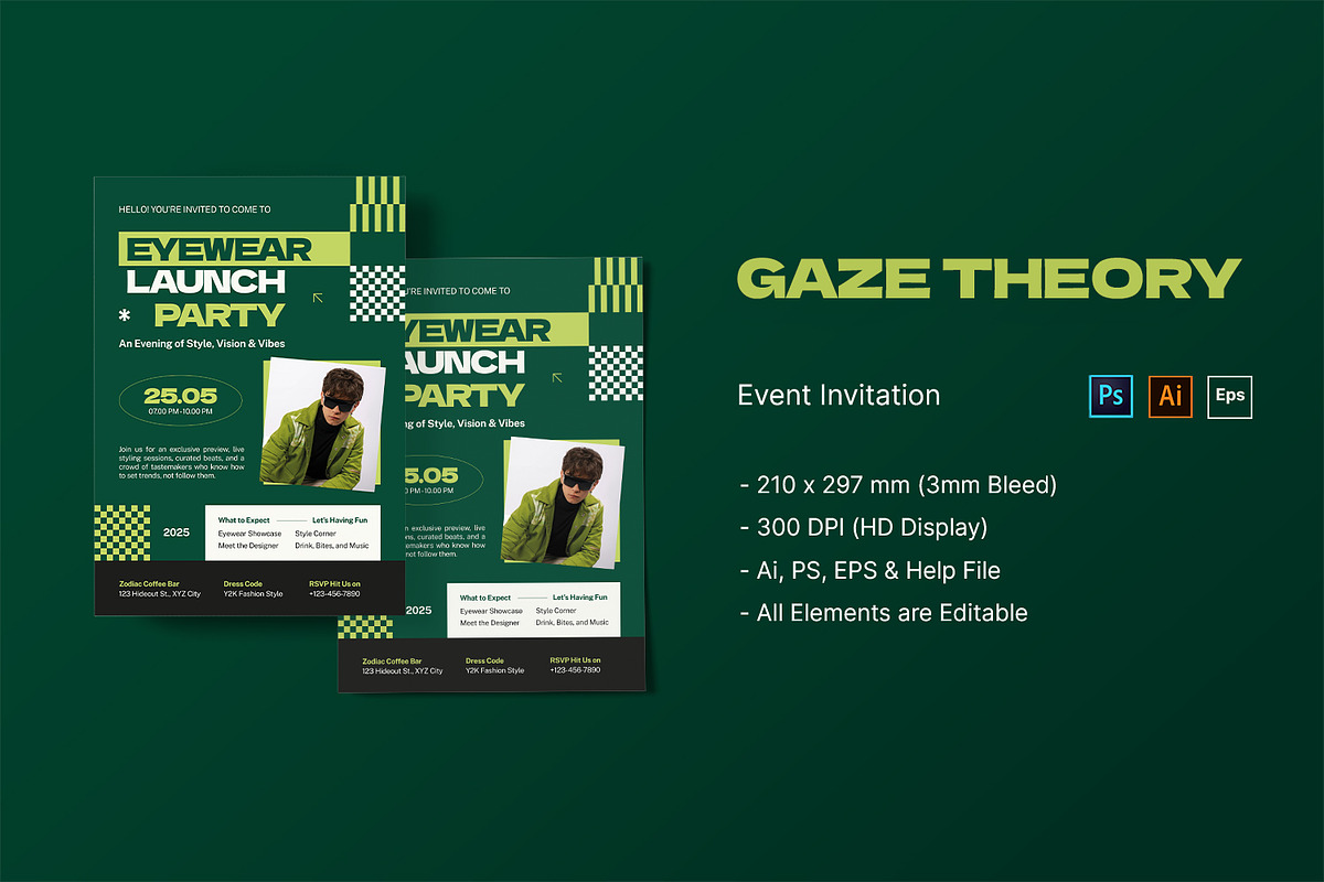 Gaze Theory - Event Invitation, an Invitation Template by StreaksideStd (Photo 2 of 3)