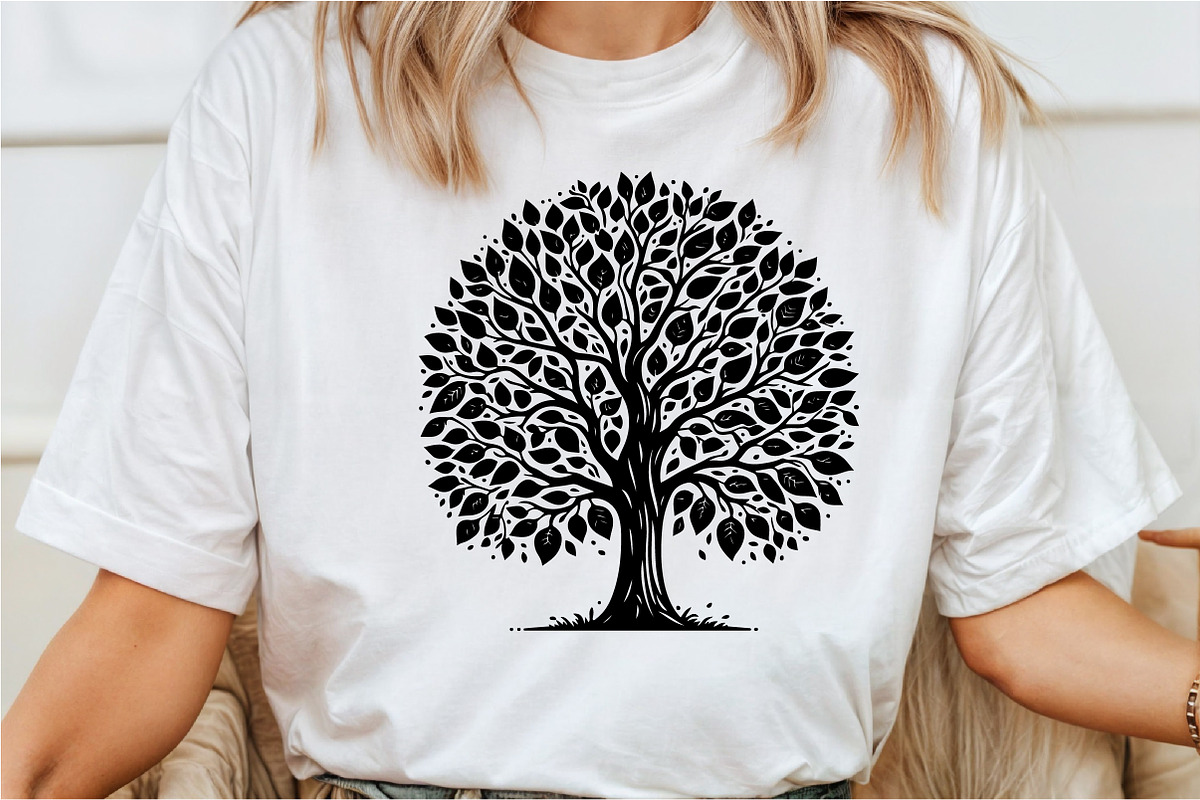 Black Line Art  Autumn Tree SVG, a Graphic by Rose Art (Photo 5 of 5)