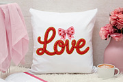 Crochet Pink Love Bow Valentine PNG, an Illustration by Canvas Craft (Thumbnail 6 of 7)