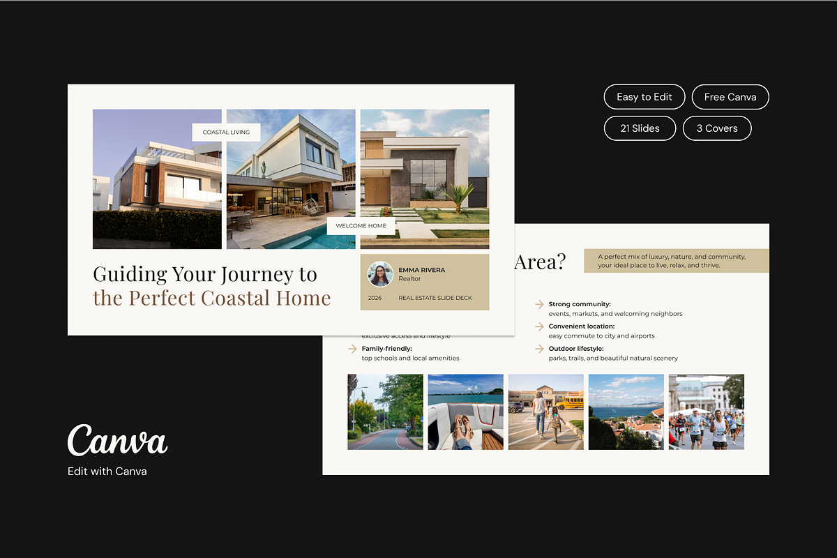 Real Estate Agent Canva Template