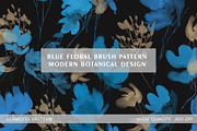 Watercolor Floral Pattern, a Pattern Graphic by MartinShop (Thumbnail 1 of 10)