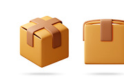 3D Set of cardboard boxes with brown, a Transportation Illustration by Abscent (Thumbnail 3 of 3)