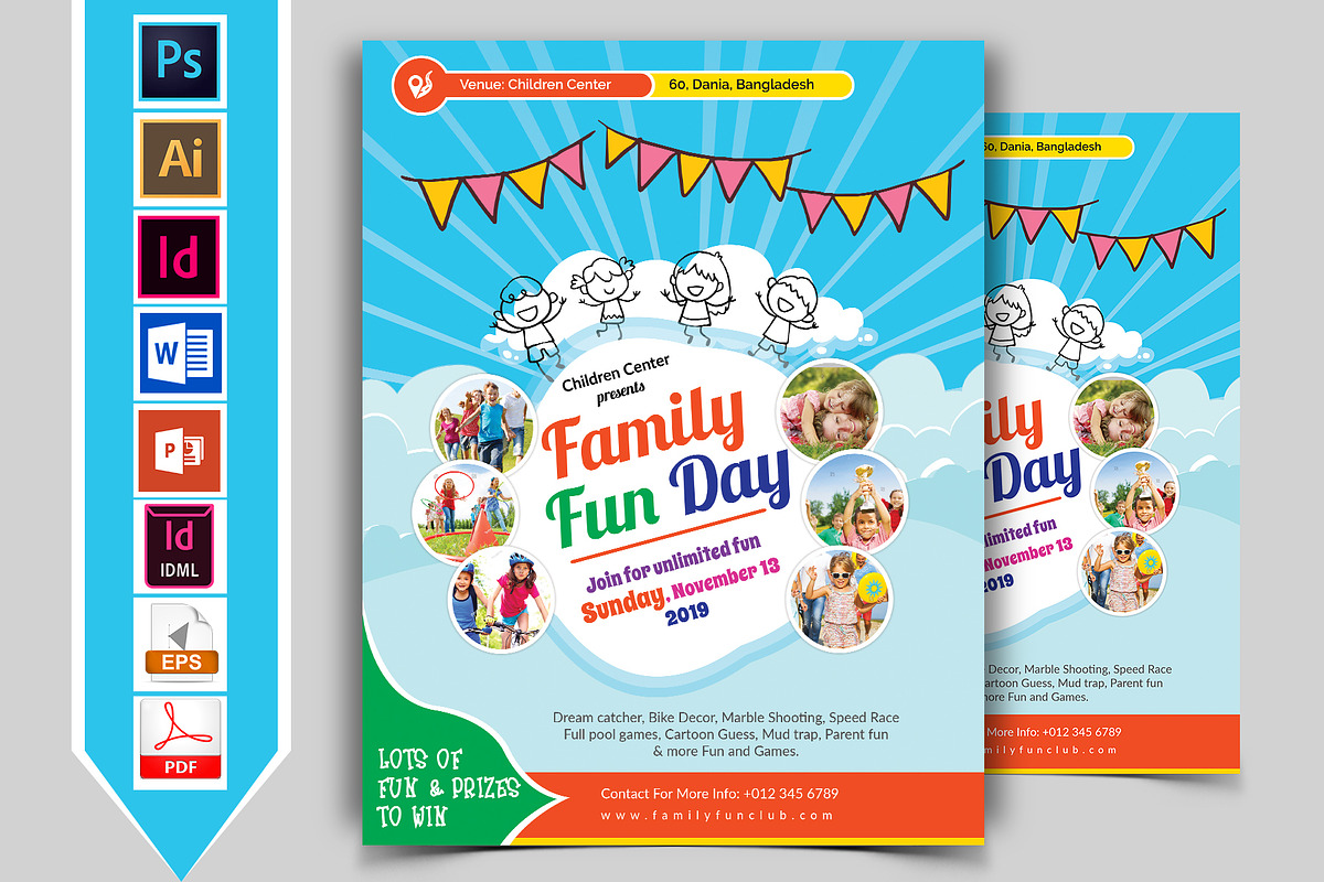 Family Fun Day Flyer Vol-01, a Flyer Template by Imagine Design Studio