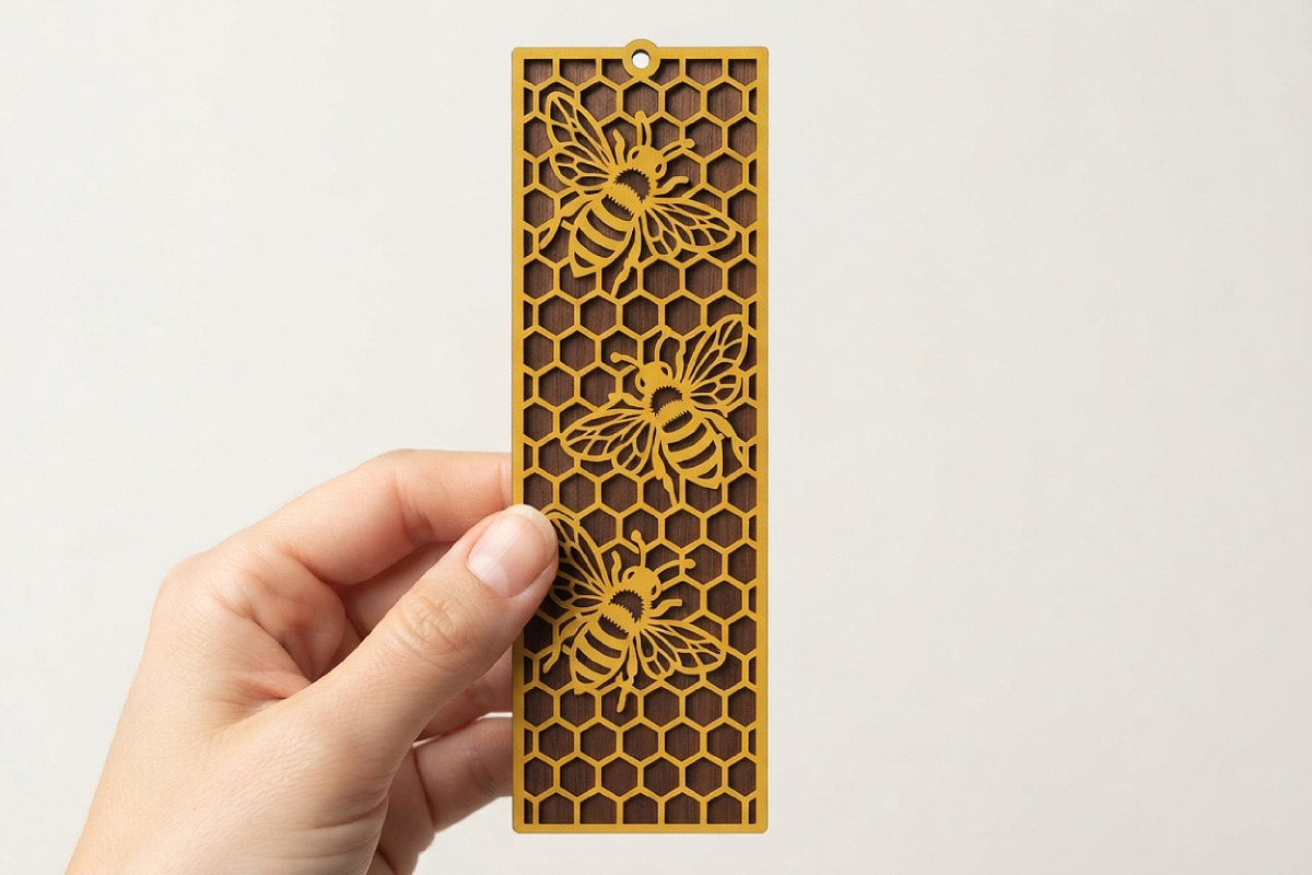 3 Honey Bees Bookmark SVG Cut File, an Object Graphic by Libby Wishes (Photo 1 of 3)
