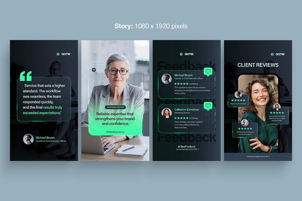 Testimonials Reviews Social Media Te, a Stationery Template by BrandPacks (Photo 2 of 7)
