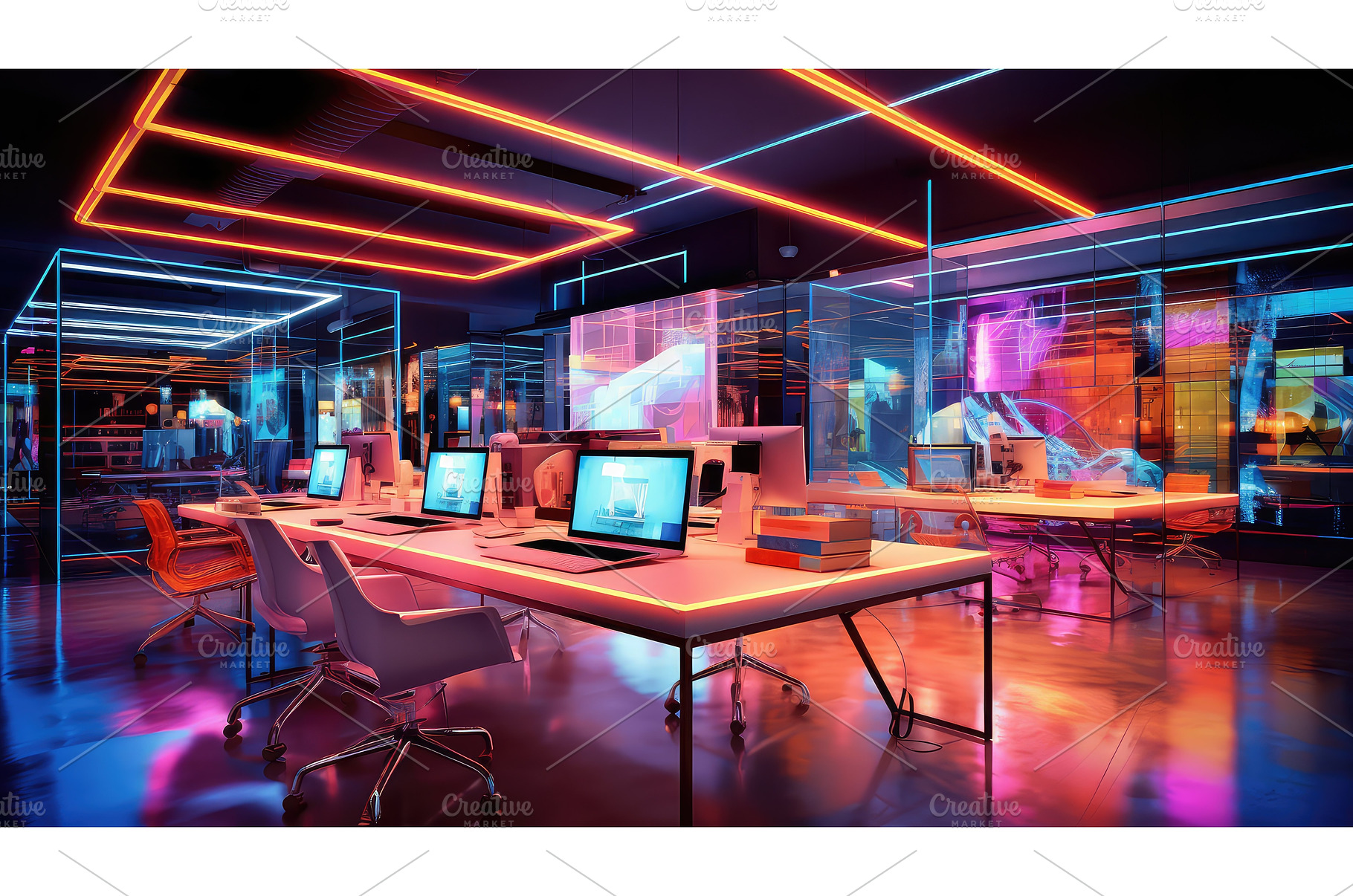 work light office background ai, a Technology Photo by pikepicture