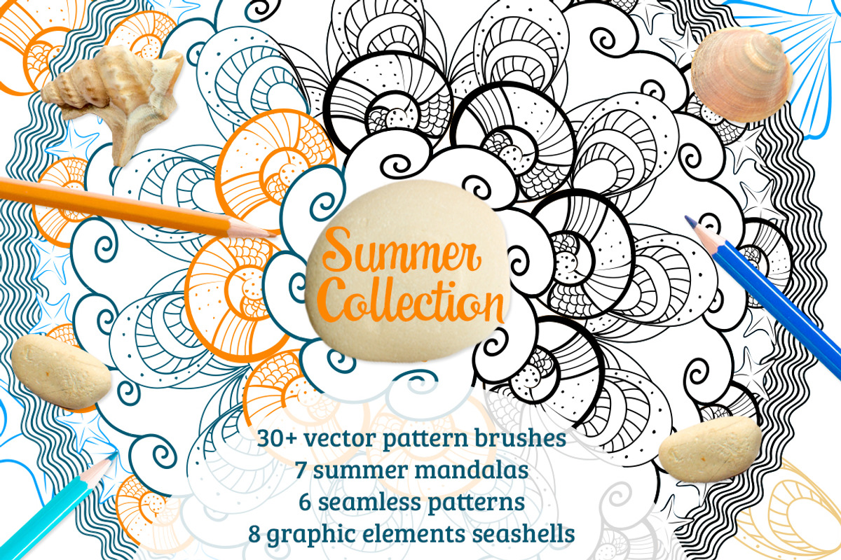 Summer collection mandala brushes, a Brush Add-On by MM Studio (Photo 1 of 12)