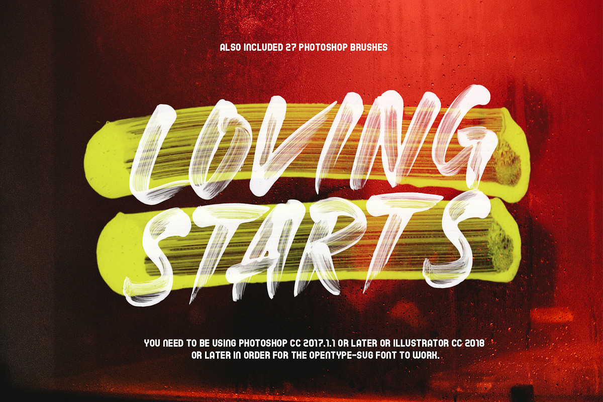 Aversa SVG Font + 27 Brushes preview 2