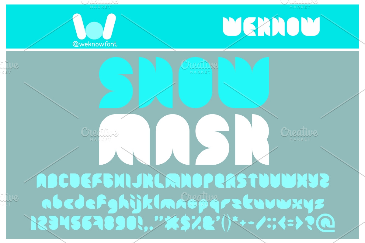 snow mask font, a Font by weknow (Photo 2 of 5)