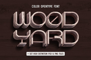 Wood Yard - Color Font