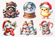 Cute Christmas Animals PNG, an Illustration by Dream Creation (Thumbnail 3 of 6)