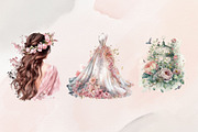 15Watercolor Wedding Clipart PNG Set, an Illustration by Jalina Clipart Studio (Thumbnail 4 of 7)