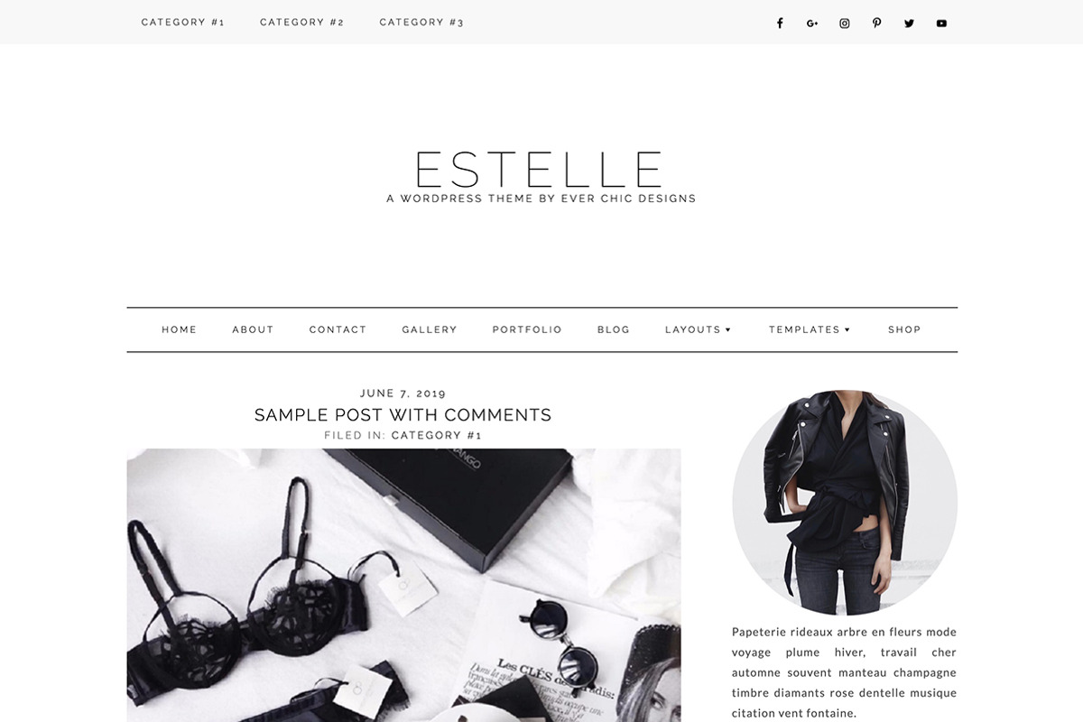 Estelle Feminine Wordpress Theme, a WordPress Template by The Reverie Collective (Photo 3 of 3)