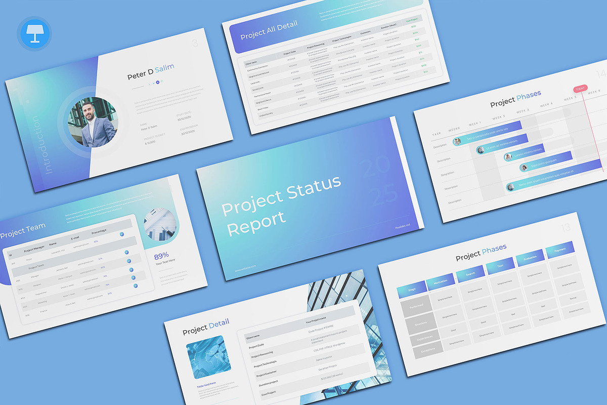 Project Status Report Keynote, a Presentation Template by Pixslides (Photo 1 of 4)