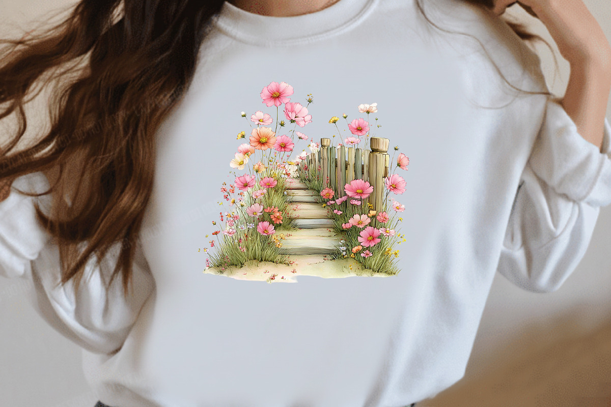whimsical summer pathway Clipart, an Illustration by Designworld (Photo 6 of 8)